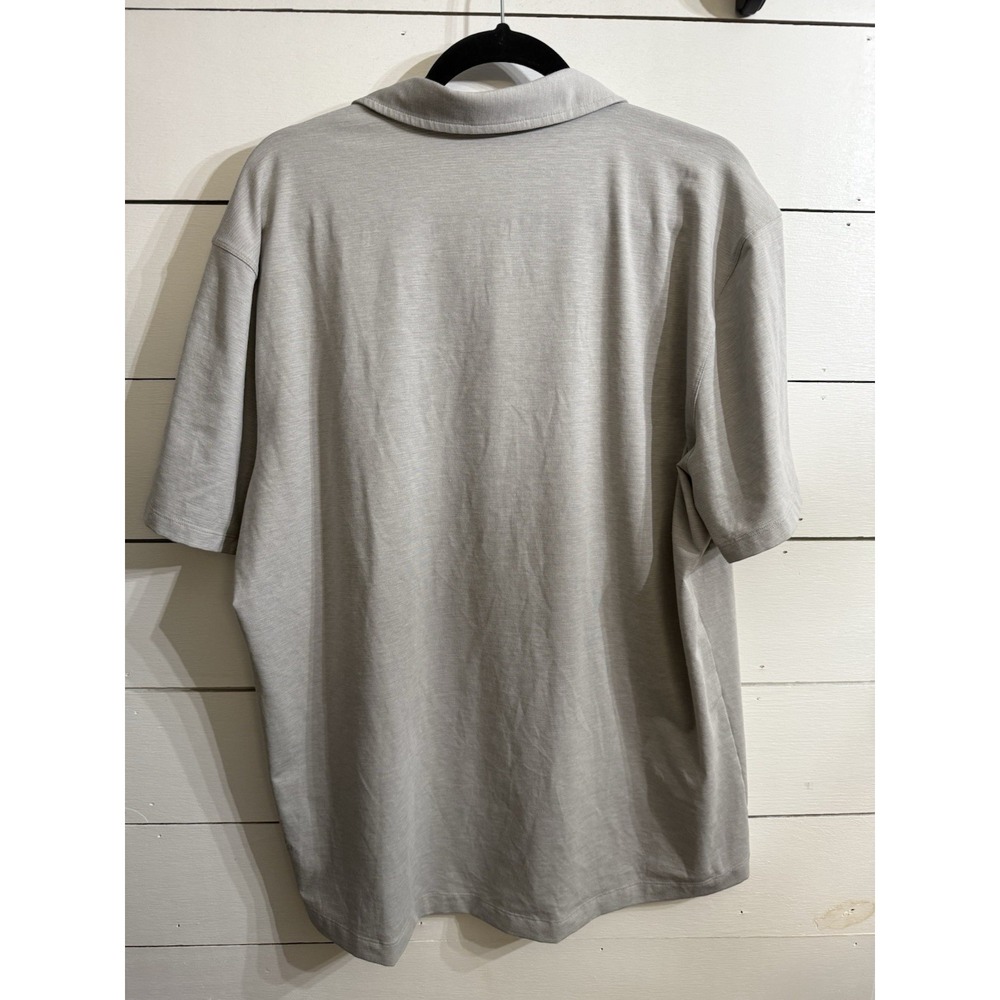 Lululemon Shirt Mens XXL Gray Evolution Polo Casual Preppy Stretch Golf Logo - Picture 4 of 5